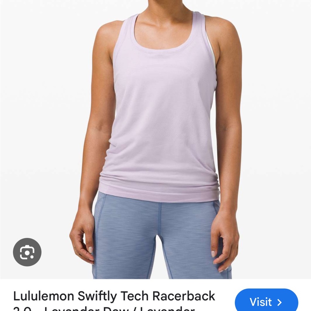 Lululemon Athletica Lavender Racerback Tank Top